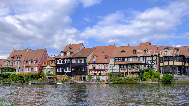 Bamberg, Klein Venedig -小威尼斯-沿着Linker Regnitzarm河(德国巴伐利亚)